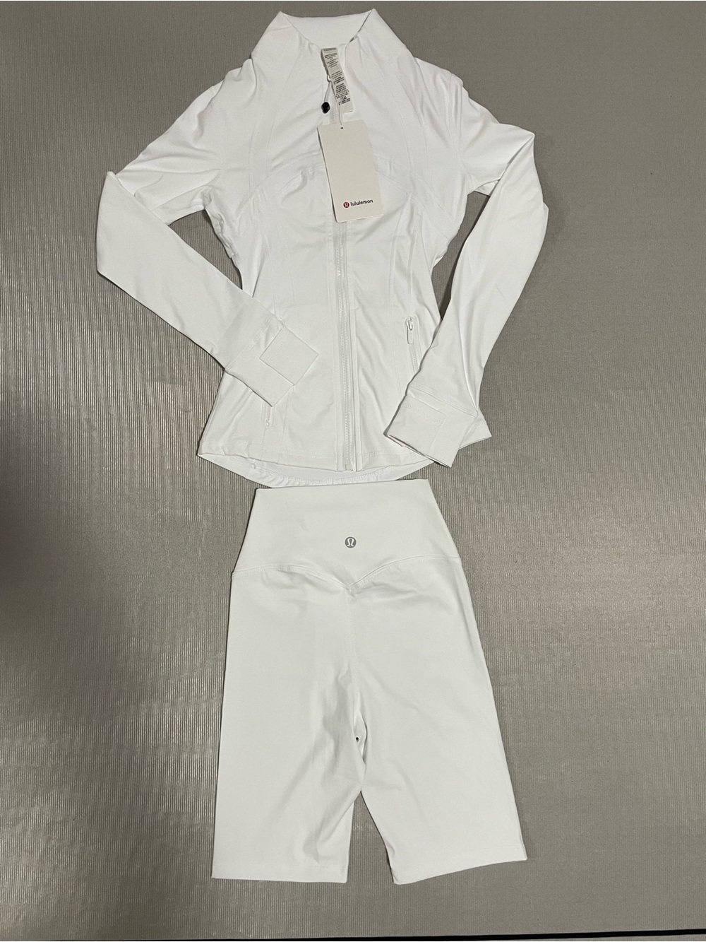 lululemon athletica White Slim Performance Bomber Jacket